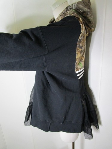 OOAK Upcycled Avant-garde Gothic Harajuku Remake Hoodie Dress Camo Punk Grunge - 第 9/15 張圖片