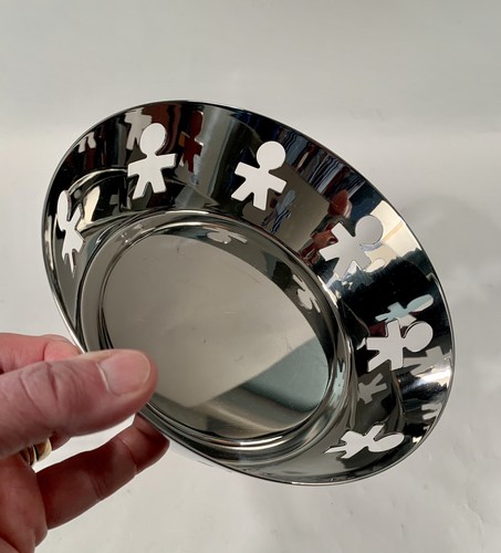 Alessi Girotondo King-Kong Round Serving Basket 18/10 Stainless Steel Made Italy - Picture 7 of 9