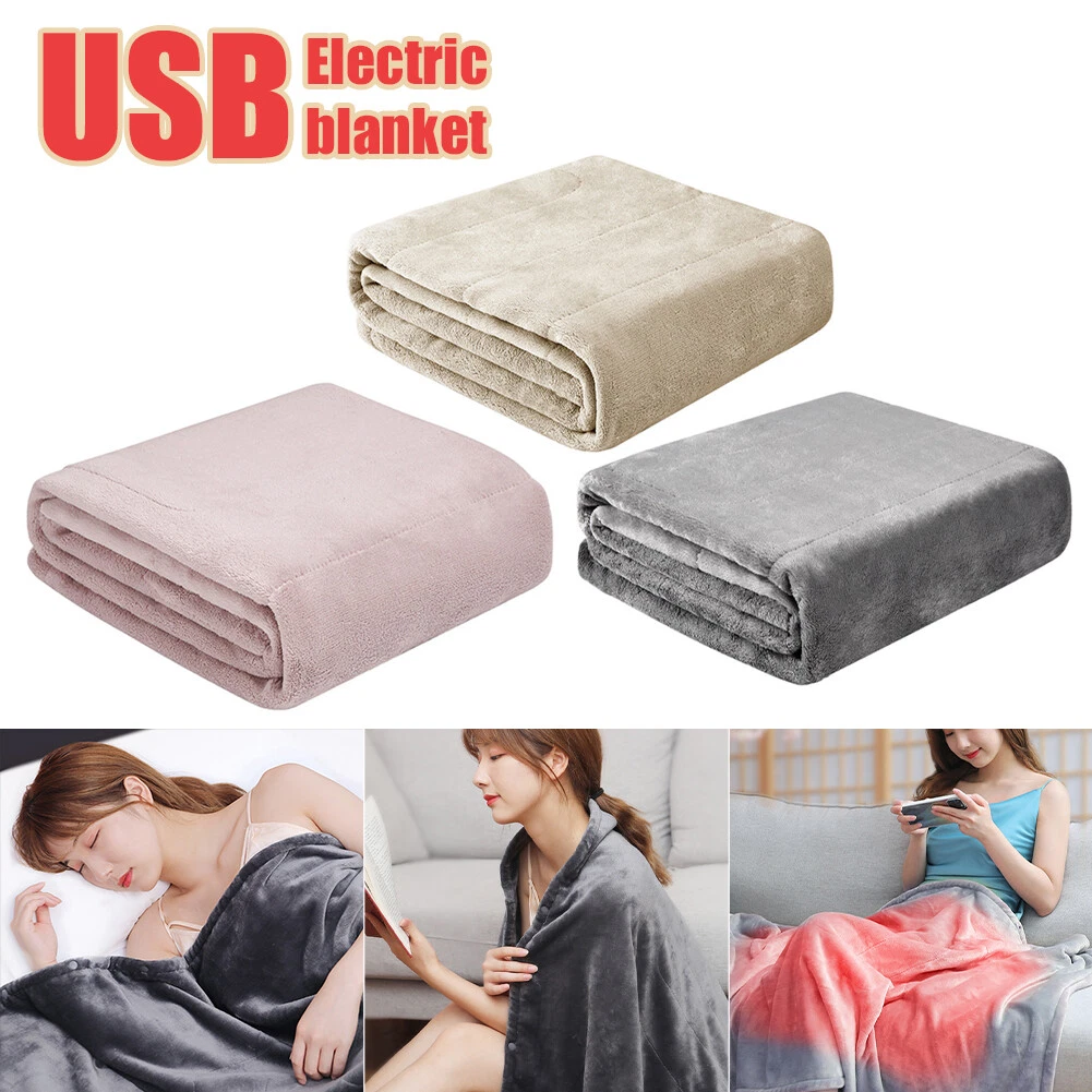 Heated Blanket Fleece Electric Throw Blanket Fast Heating Blanket Mattress  Thick | eBay