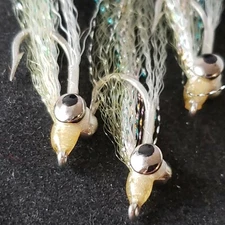 FISHING FLIES CLOUSER MINNOW ANCHOVY # 8 CUSTOM TIED BASS SALTWATER