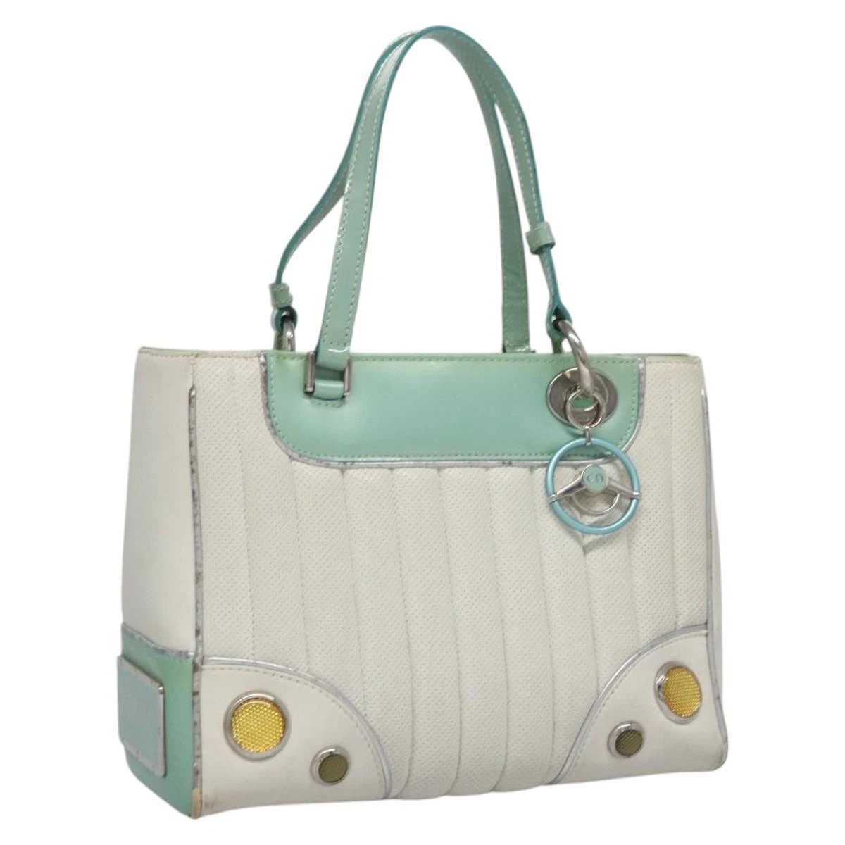 Sac à main Christian Dior cuir blanc authentique EC627