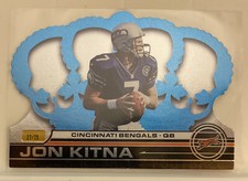 2001 Pacific Crown Royale Platinum Blue #35 Jon Kitna #27/75