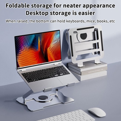 Laptop Tablet Holder Adjustable Folding Laptop Riser Notebook Stand Up To 17 _t - Afbeelding 9 van 16