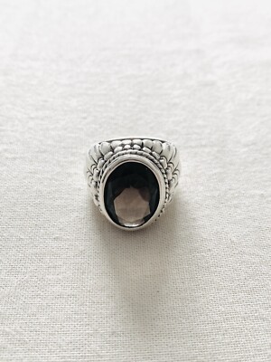 The Great Frog Large Feather Smokey Quartz Setting Ring (size S