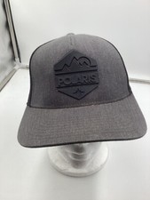 Polaris Black Mesh Back Snapback Polyester Blend Trucker Hat H9