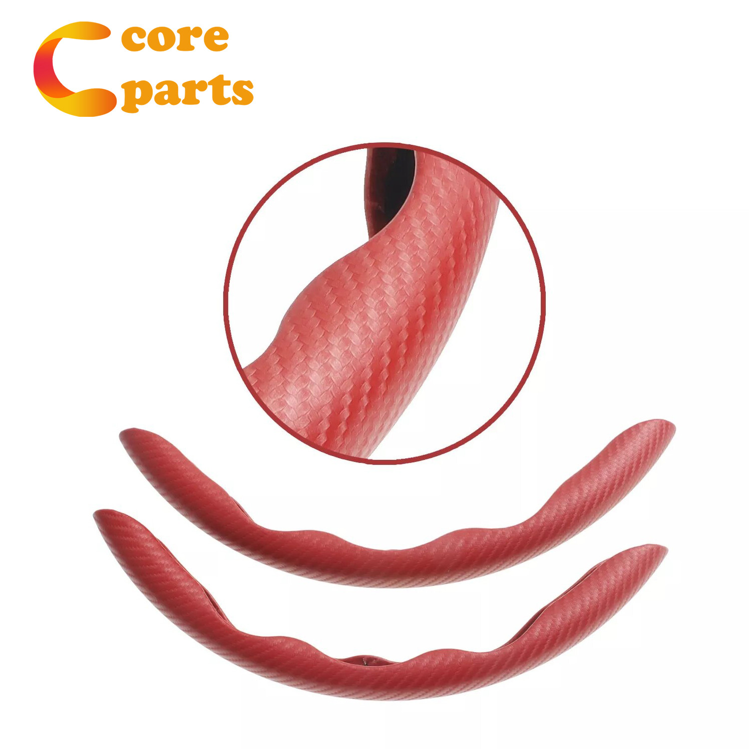 2 Pcs Steering Wheel Handle Trim Cover for 37-38cm Diameter Steering Wheel