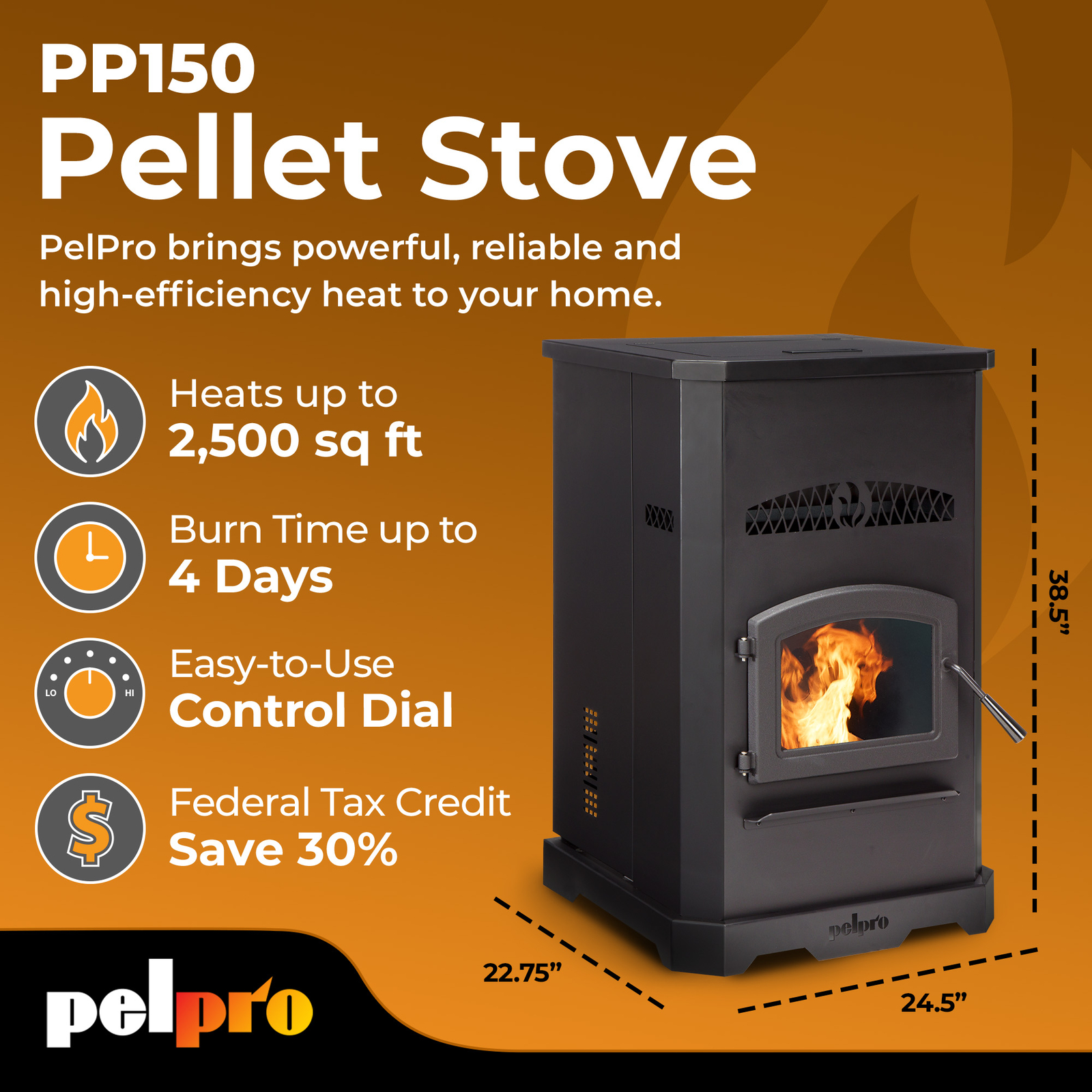PelPro Pellet Stove with 150 lb. Hopper 652174989959 eBay
