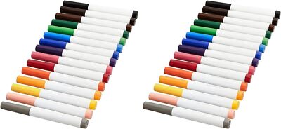 Amazon Basics Broad Line Washable Markers, Pack of 30 (15 Colors x 2)