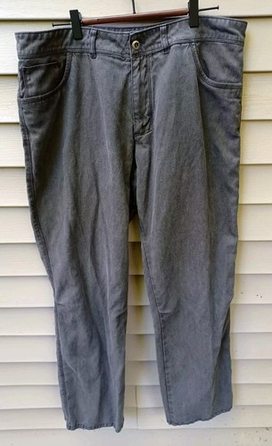 Patagonia Hemp Overstone Pants Mens 36 (38x32) Gray Straight Wide Leg 58270