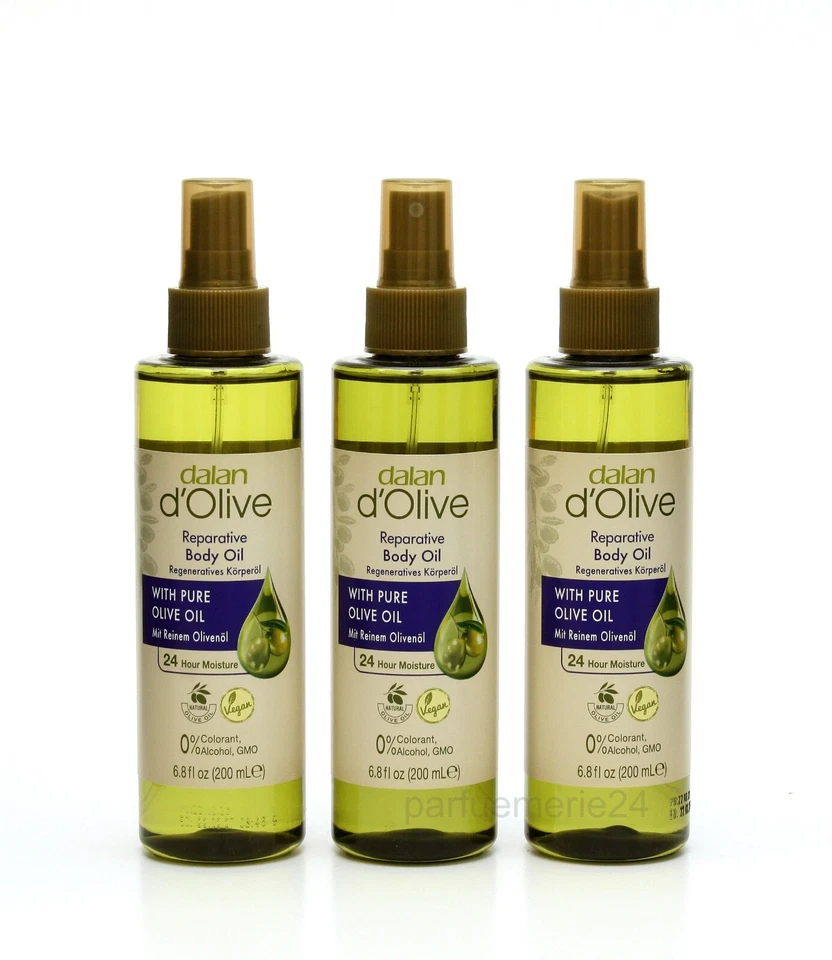 dalan d'Olive Körper- und Massageöl 3 x 200 ml NEU