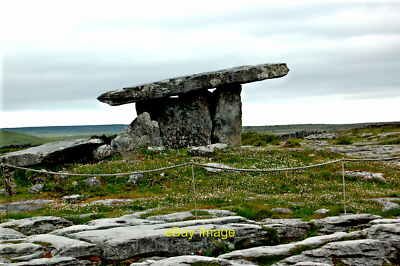 Photo 6x4 The Burren -R480 - Poulnabrone Dolmen View is to northwest. Loc c2012