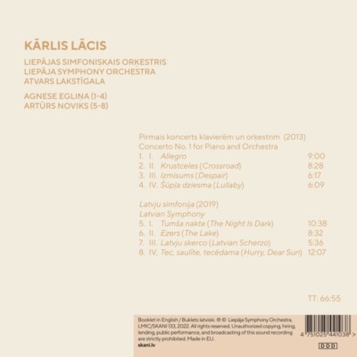 LATVIAN SYMPHONY KARLIS LACIS:PIANO CONCERTO-LIEPAJA SYMPHONY ORCHESTRA  CD NEU
