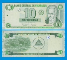 Nicaragua 10 Cordobas P 191 2002 UNC