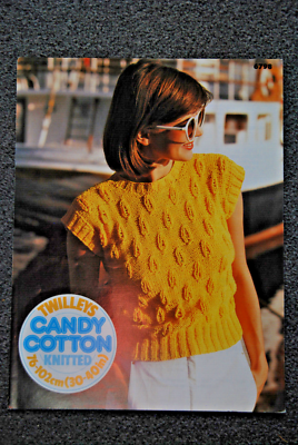 ORIGINAL KNITTING PATTERN TWILLEYS CANDY COTTON KNIT SWEATER UK