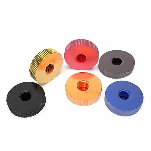 Tuerca de pulgar moleteada plana de aleación de aluminio colorida M5 5*16*6 mm
