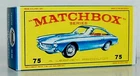 Matchbox Lesney No 75 FERRARI BERLINETTA  BLUE Empty Repro E style Box...