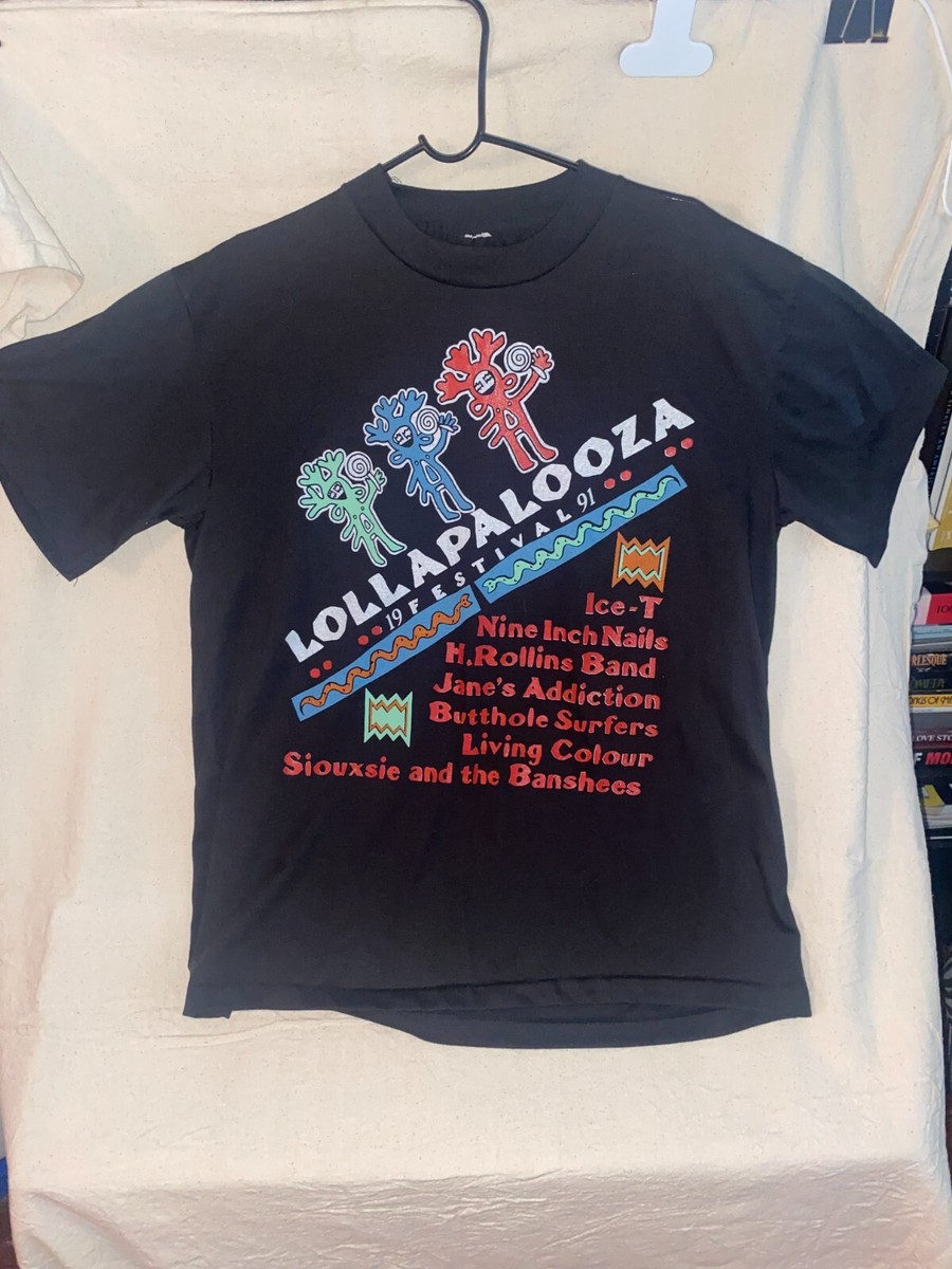 Lollapalooza 1991 Tシャツ XL ブラック Vintage Lollapalooza 1991 Festival Tshirt Black XL | eBay