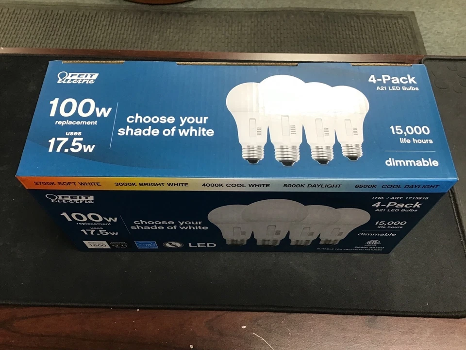 Feit Electric White 17.5W LED Bulb 1600 Lumens,1 Count (Pack of 4) - Image 4 of 4