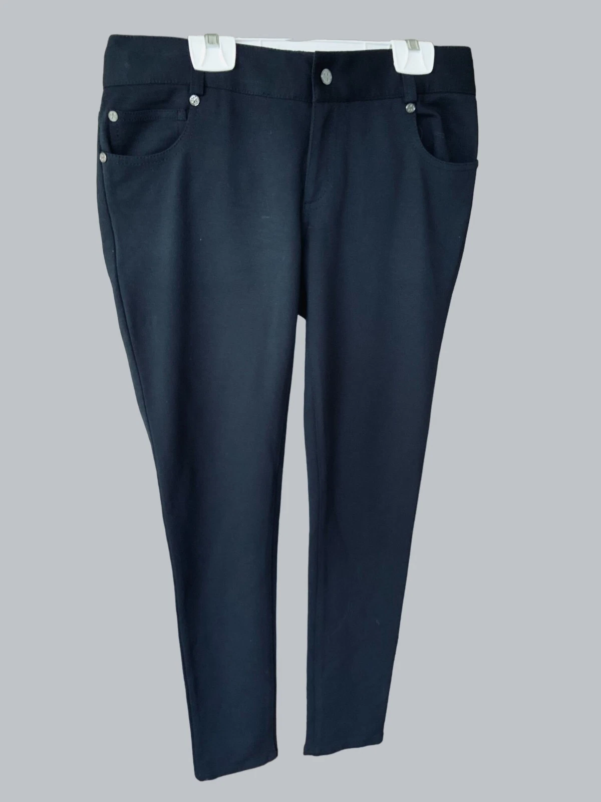 PANTALONI LUNGHI TORY BURCH DONNA DESIGNER NERI CON CERNIERA ANTERIORE DESIGN A 5 TASCHE OTTIME CONDIZIONI XS