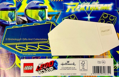 Lego Wrapping Paper The Lego Movie 2 Characters 2 Sheets 2 Tags Blue Brick Tags - Picture 2 of 4