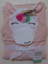 Girls Hudson Baby Pink Unicorn Hooded Bath Towel