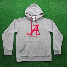 Alabama Crimson Tide Hoodie Mens Medium Gray Pullover Sweatshirt Champion NCAA