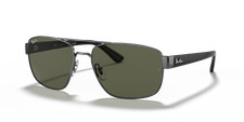 Ray-Ban RB3663 Polished Gunmetal/G-15 Green Polarized 60 mm Sunglasses