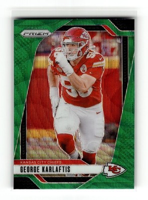 George Karlaftis 2024 Panini Prizm #142 Kansas City Chiefs Green Wave
