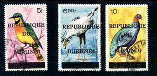 LOT 36826 USED 177/180 BIRDS : STAMPS FROM BURUNDI