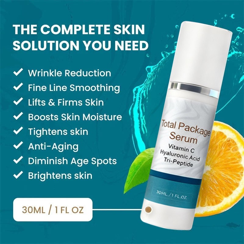 1~5X Total Package Serum, All-In-One Vitamin C, Hyaluronic Acid, Peptides Serum