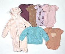 Baby Clothes Lot Of 7 3-6Month Multicolor Pajamas Carters Cat  Jack Etc