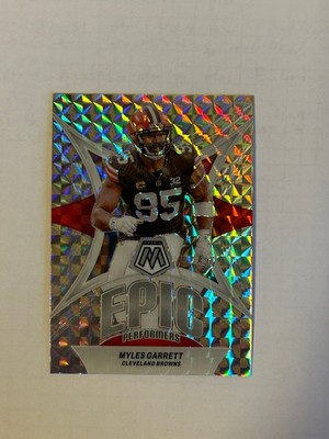 2024 Panini Mosaic, Myles Garrett, Epic Performers Silver Prizm, Browns #EP-MG