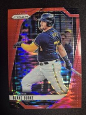 2025 Prizm Baseball Red Pulsar /399 Blake Burke Milwaukee No. 189 RC Prospect