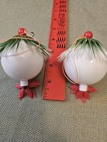 Vintage Kitschiges Set Kunststoff Schneemann Kopf Weihnachtsschmuck - Bild 5 von 5