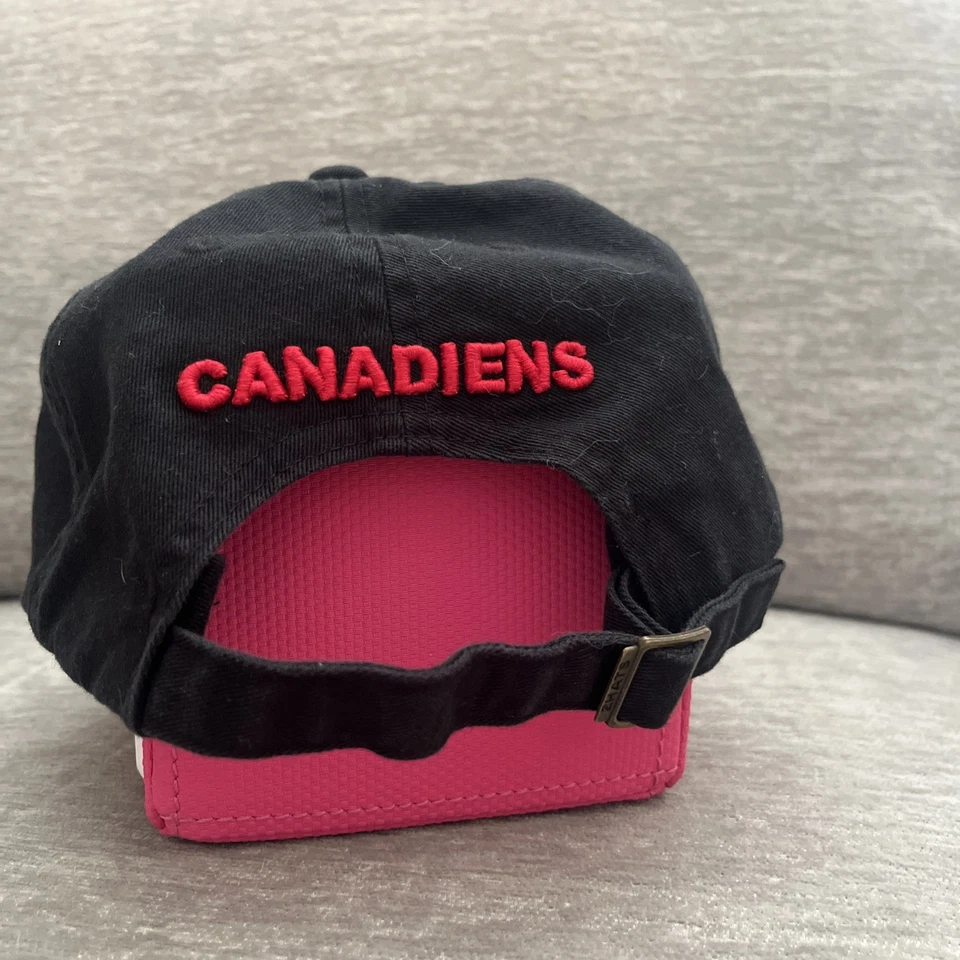 Montreal Canadiens VTG NHL Adjustable Hockey Hat Black & Red - Image 2 of 4
