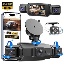 WIFI 360  View Dash Cam 4 Channel Dash Cam Front Rear Inside Left Right Recorder