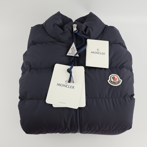 MONCLER Contrin $1130 Men's Navy Down Vest New - Picture 8 of 12
