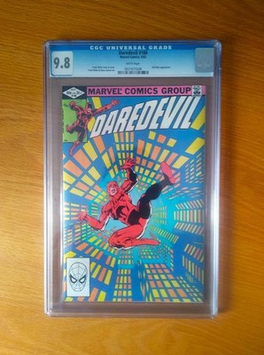 Daredevil #186 CGC 9.8 WP NM/MT 1982 Frank Miller story & art Marvel Comics