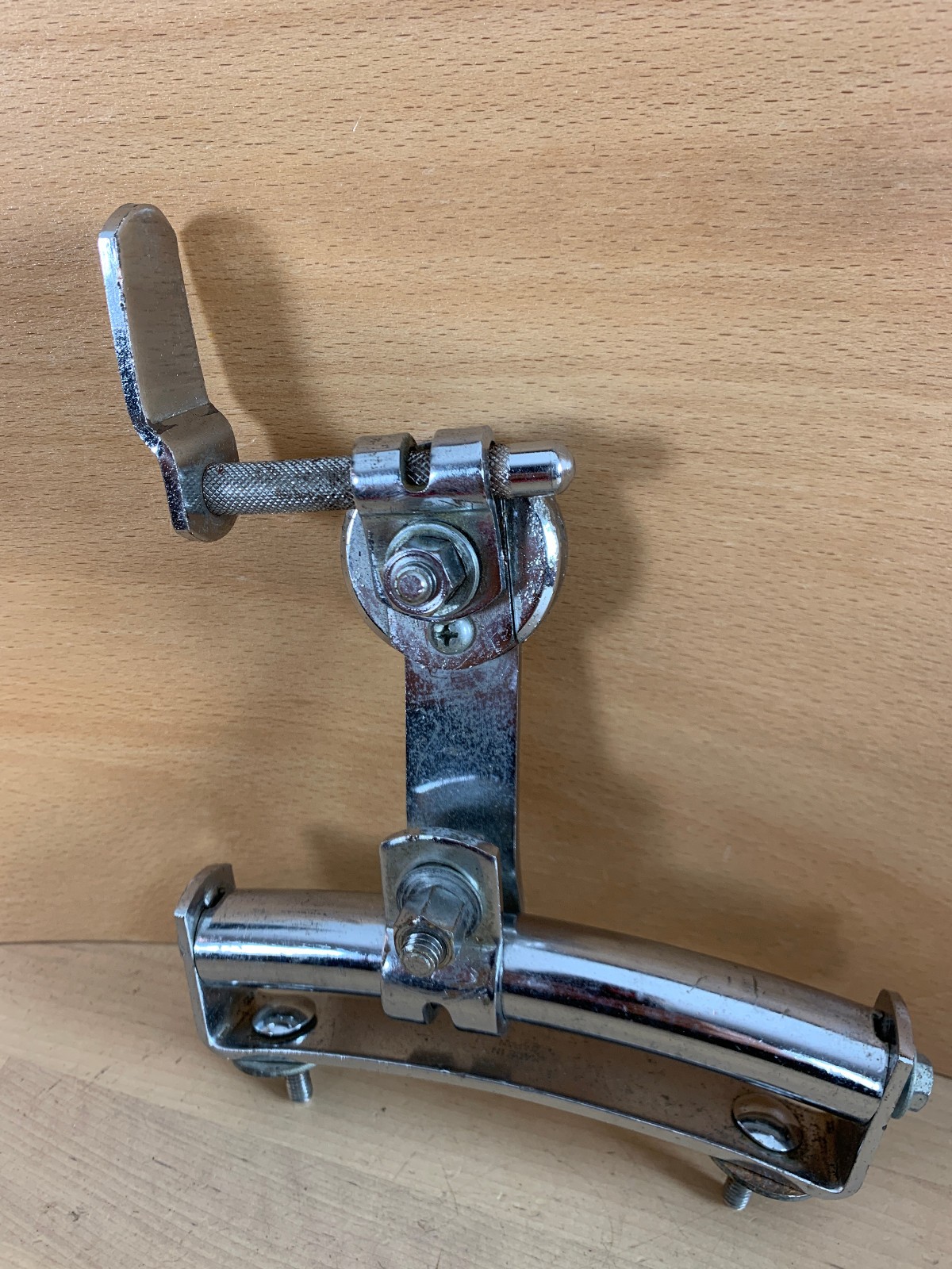 PEARL 60s Vtg RAIL MOUNT Bass Drum Bracket Rack Tom Holder Part Japan 4.25" Hole