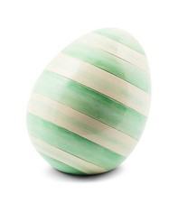 NEW MacKenzie-Childs Mint Stripe Mini Easter Egg, 6  Tall, Green, 79.95