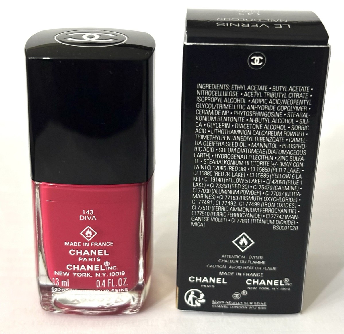 シャネル ネイル ファイル 143 ディヴァDIVA Chanel Le Vernis Nail Colour #143 DIVA ~ 0.4fl oz. NEW In Box ~100