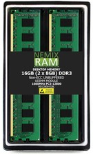 16GB 2X8GB DDR3 1600MHz PC3-12800 2Rx8 1.35V 240-PIN Non-ECC UDIMM Unbuffer...