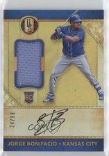 2017 Chronicles Gold Standard Rookie Jersey 24/99 Jorge Bonifacio #42 Auto 00jz
