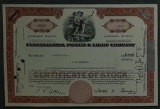Pennsylvania Power & Light Company 1970 Nennwert 500 Shares