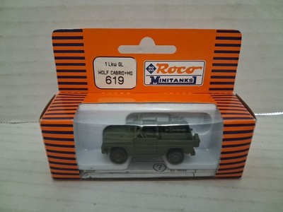 Roco Minitanks 1/87 Modern Wolf Cabrio Jeep #619 1 Lkw Gl
