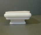 Vintage Avon White Milk Glass Pedestal Soap Dish-Made in USA