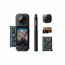 Insta360 X5 Adventure Camera Kit - Extra Battery, Selfie Stick and 256GB SD Card