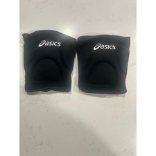 Asics Volleyball Small Knee Pads Black Padded Protective Sleeve Pair Logo