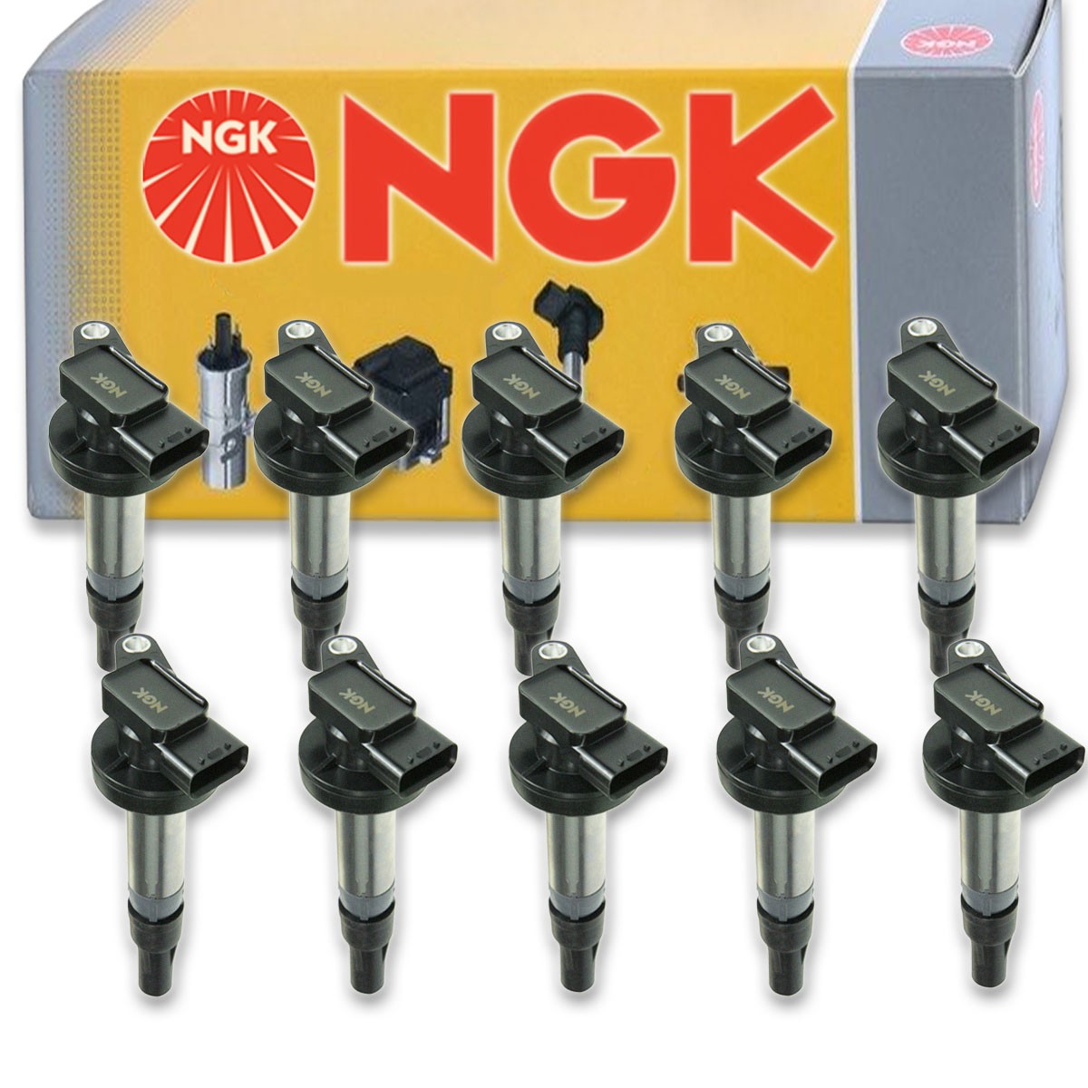 10 pc NGK 48927 U5082 Ignition Coils for UF519 UF-519 IC599 GN10448 E1019 ob