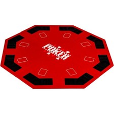 GAMES PLANET  Pokerauflage 8-eckig 122cm, rot